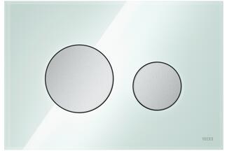 Betätigungsplatte in mintgrün und Tasten in chrom matt