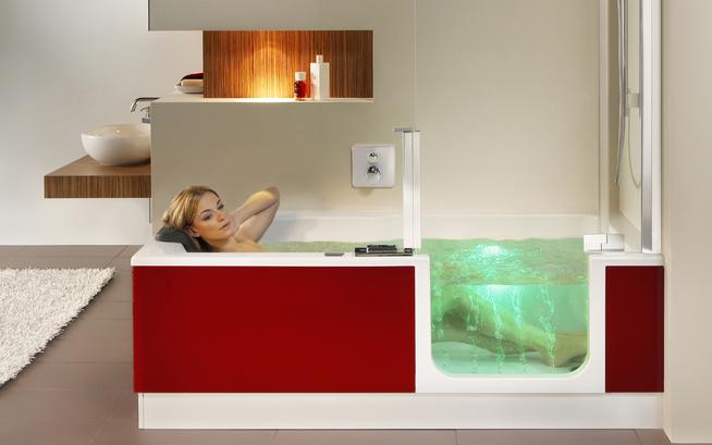 Barrierearme Duschbadewanne mit Whirlpool von Artweger