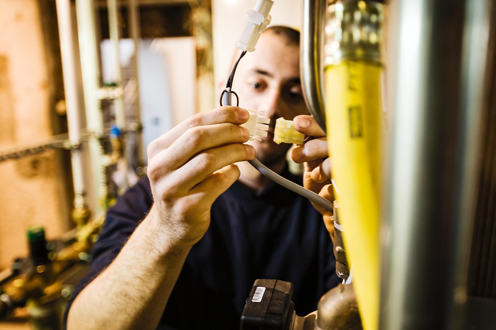 Handwerker bei der Arbeit