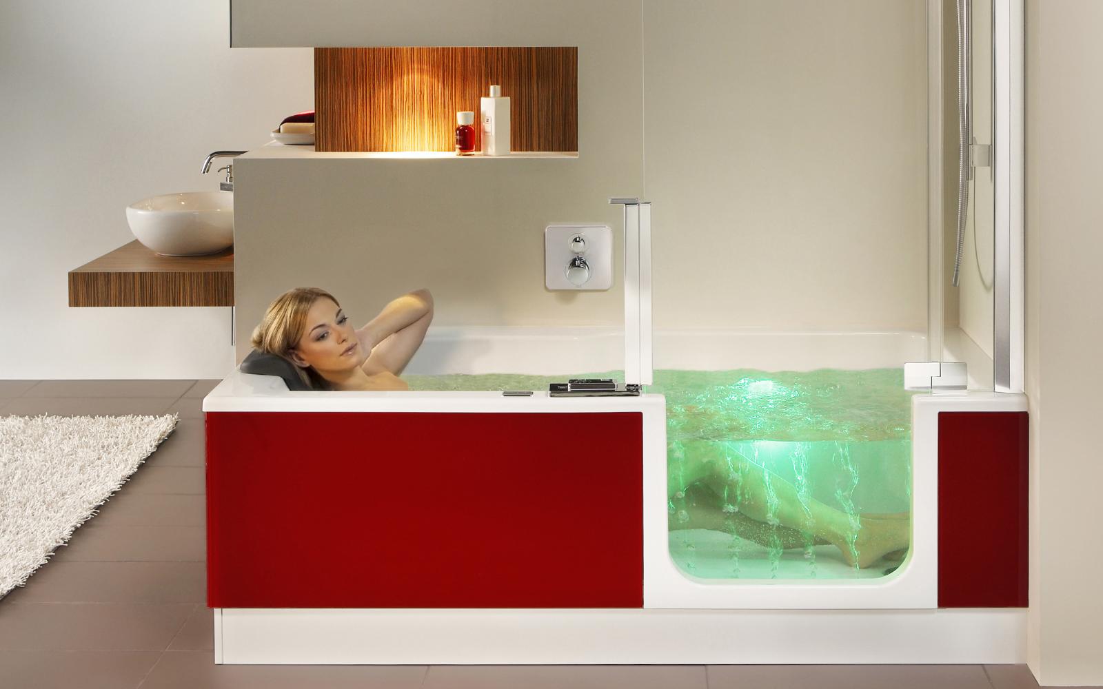 Barrierearme Duschbadewanne mit Whirlpool von Artweger