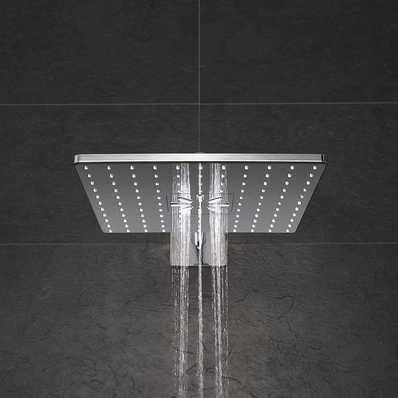 Eckige Kopfbrause SmartActive chrom