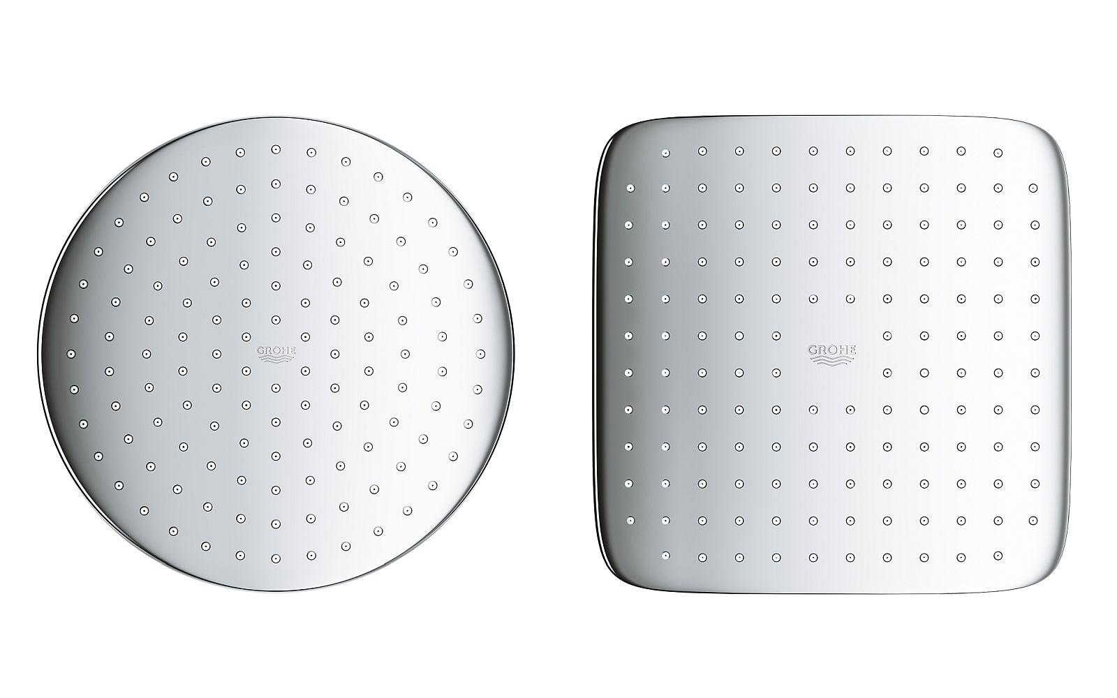 Runde und eckige Kopfbrause Tempesta250 von GROHE